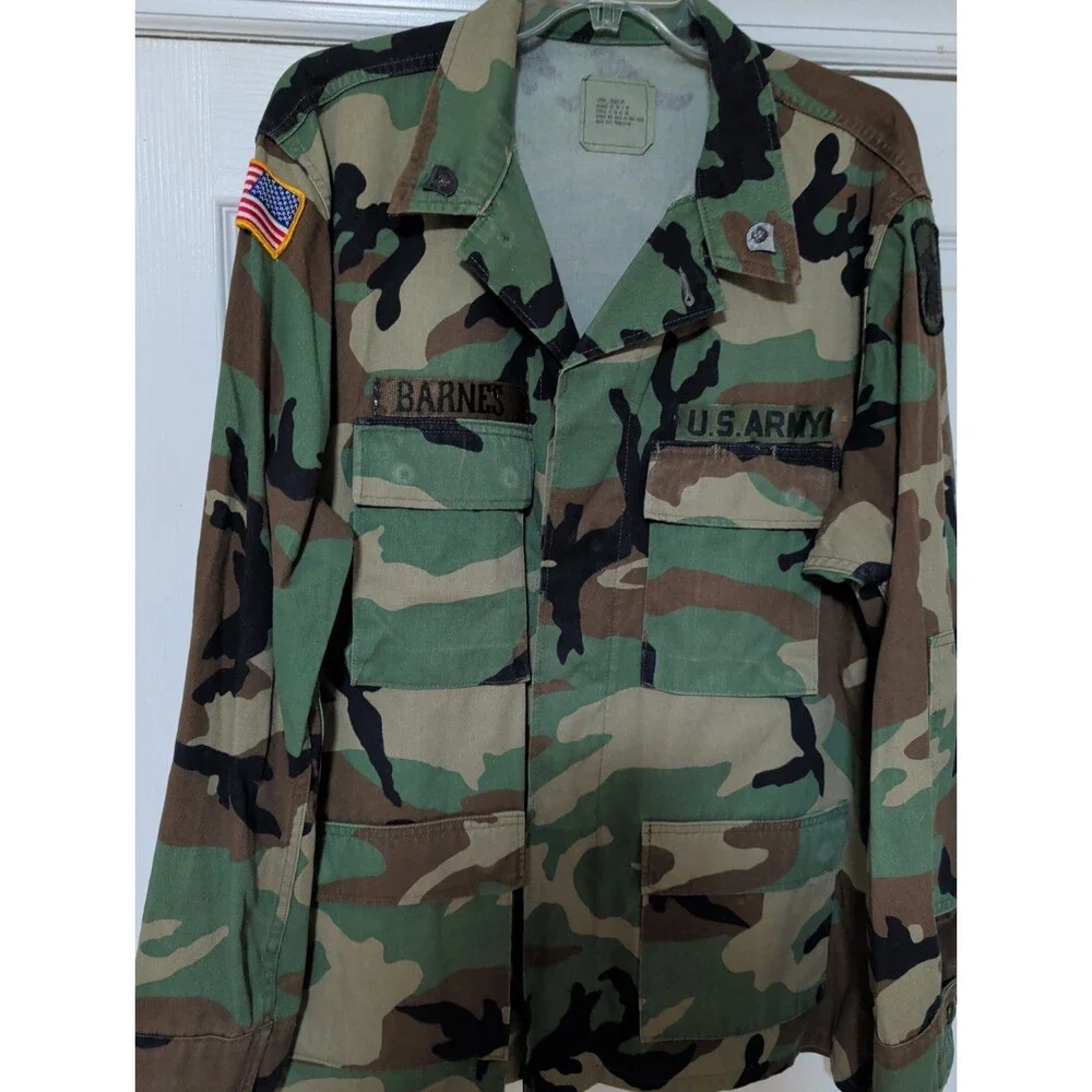 Vintage-inspired U.S. Army camouflage field jacket, Size Large